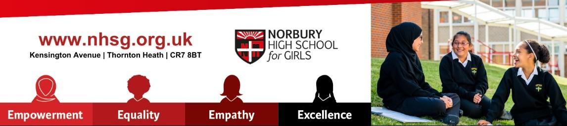 Norbury High School for Girls (NHSG) banner