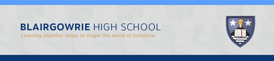 Blairgowrie High School banner