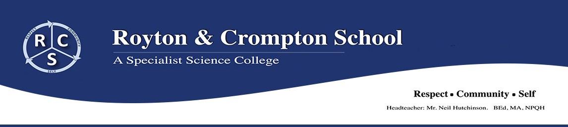 Royton and Crompton School banner